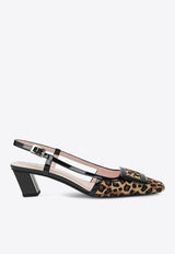 Roger Vivier Belle Vivier 45 Leopard-Print Slingback Pumps RVW00640760URU/R_ROGVI-0T69