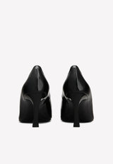 Roger Vivier Trompette 70 Metal Buckle Pumps in Patent Leather RVW40015280D1PB999 B999 Black