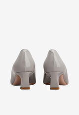 Roger Vivier Trompette 45 Pumps in Patent Leather Gray RVW44815280D1P B206