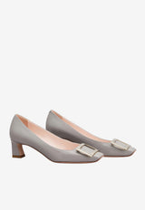 Roger Vivier Trompette 45 Pumps in Patent Leather Gray RVW44815280D1P B206