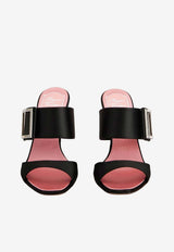 Roger Vivier Trompette 85 Satin Mules Black RVW45244410RS0 B999