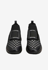 Roger Vivier Viv' Run Low-Top Sneakers Black RVW50643990V4Z 0TXT