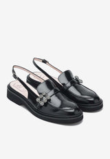Logo-Plaque Leather Loafers