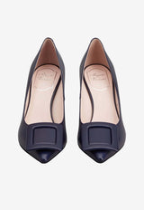 Roger Vivier Viv' in The City 65 Slingback Pumps in Metallic Leather Silver RVW61837770T0H B200
