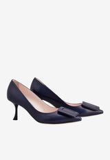 Roger Vivier Viv' in The City 65 Slingback Pumps in Metallic Leather Silver RVW61837770T0H B200
