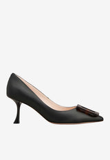 Roger Vivier Viv' in The City 65 Pumps in Leather Black RVW61844560NK0 B999