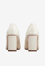 Roger Vivier Belle Vivier 75 Pumps in Patent Leather Off-white RVW71300920D1P C019