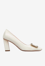 Roger Vivier Belle Vivier 75 Pumps in Patent Leather Off-white RVW71300920D1P C019