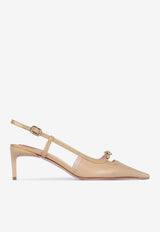 Roger Vivier Viv' Canard 55 Slingback Pumps Beige RVW72237660CH5/Q_ROGVI-C209