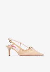 Roger Vivier Viv' Canard 55 Slingback Pumps Beige RVW72237660CH5/Q_ROGVI-C209