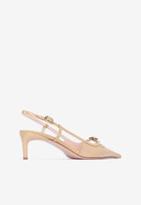 Roger Vivier Viv' Canard 55 Slingback Pumps Beige RVW72237660CH5/Q_ROGVI-C209