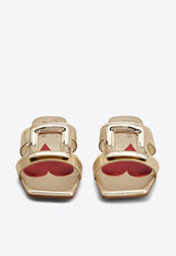 Roger Vivier Viv' by The Sea Metallic Leather Mules Gold RVW74738070KAC/Q_ROGVI-G005