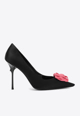 Roger Vivier Rose Vivier 100 Satin Pumps Black RVW79843560UVM/R_ROGVI-89ID