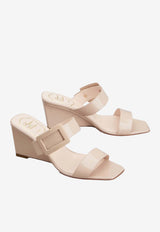 Roger Vivier Belle Vivier 60 Wedge Mules in Patent Leather Nude RVW80544430D1P C211