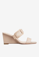 Roger Vivier Belle Vivier 60 Wedge Mules in Patent Leather Nude RVW80544430D1P C211