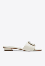 Roger Vivier Belle Vivier Leather Flat Mules White RVW8164492091T/S_ROGVI-C019