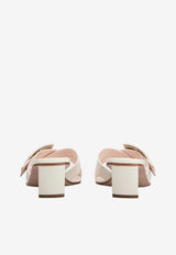 Roger Vivier Belle Vivier 45 Mules in Patent Leather Off-white RVW82045010D1P C019