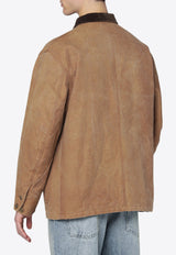 Needles Buttoned Shirt Jacket Brown RW202CO/R_NEEDL-DB