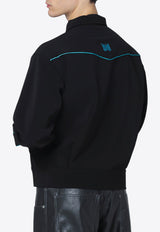 Needles Embroidered Buttoned Shirt Black RW259PL/R_NEEDL-BLK
