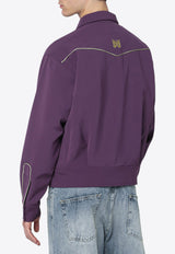 Needles Embroidered Buttoned Shirt Purple RW259PL/R_NEEDL-PU