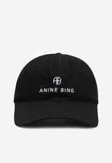 Anine Bing Jeremy Logo Baseball Cap Black S-12-9084CO/R_ANINE-000