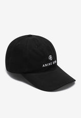 Anine Bing Jeremy Logo Baseball Cap Black S-12-9084CO/R_ANINE-000