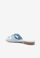 RODO Cut-Out Calf Leather Flat Sandals Sky Blue S008290093_SKY BLUE