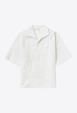 1989 Studio Striped Short-Sleeved Shirt White S03MFB003FAB002/Q_1989-4000