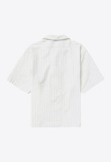 1989 Studio Striped Short-Sleeved Shirt White S03MFB003FAB002/Q_1989-4000