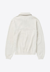 1989 Studio Embroidered Logo Half-Zip Sweatshirt Cream S03MMG001FLE001/Q_1989-4200