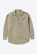 1989 Studio Button-Up Denim Overshirt Brown S03UCC003FAB001/Q_1989-2400