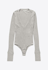 1989 Studio Waffle V-neck Bodysuit Gray S03WEG001JER001/Q_1989-1100