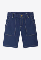 Bonpoint Boys Elzo Loose Shorts Blue S05BBEW00013-BCO/Q_BONPO-015