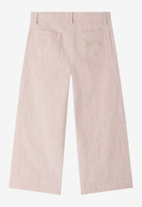 Bonpoint Girls Gersande Straight-Leg Pants Pink S05GPAW00002CO/Q_BONPO-023B
