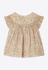 Bonpoint Baby Girls Eliotine Floral Print Top Pink S05XBLW00008-BCO/Q_BONPO-525C
