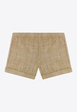 Bonpoint Babies Ecady Logo Patch Shorts Brown S05YBEW00004-ACO/Q_BONPO-066