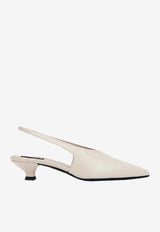 ALOHAS Eros 40 Leather Slingback Pumps Cream S100567-02_CREAM