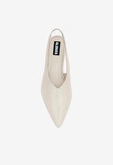 ALOHAS Eros 40 Leather Slingback Pumps Cream S100567-02_CREAM