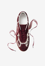 ALOHAS TB.490 Crochet Suede Sneakers Burgundy S100823-03_BURGUNDY