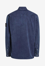 Stone Island Compass Logo Denim-Effect Shirt Blue S151100009S00J3/R_STONE-V0021