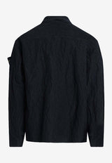 Stone Island Logo Patch Corduroy Shirt Navy S151200020S0229/R_STONE-V0020