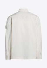 Stone Island Compass Patch Button-Up Jacket White S151200026S0063/Q_STONE-V0093