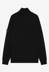 Stone Island Compass Patch Turtleneck Sweater Black S155100025S00C4/R_STONE-V0029
