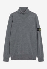 Stone Island Ribbed Turtleneck Sweater Gray S155100025S00C4/R_STONE-V0M67
