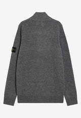 Stone Island Compass Patch Wool Sweater Gray S155100040S00A3/R_STONE-V0M6B