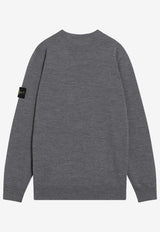 Stone Island Ribbed Wool Sweater Gray S155100071S00C4/R_STONE-V0M67