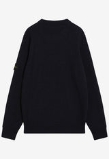 Stone Island Compass Patch Knitted Sweater Navy S155100072S00A3/R_STONE-V0020