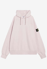 Stone Island Logo Patch Hooded Sweatshirt Pink S156100023S0A20/R_STONE-V0080