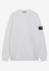 Stone Island Compass Patch Sweatshirt White S156100060S0051/S_STONE-V0001