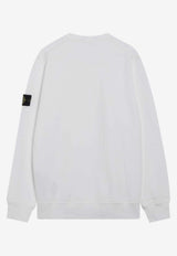 Stone Island Compass Patch Sweatshirt White S156100060S0051/S_STONE-V0001